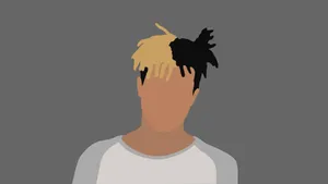 Simple Xxxtentacion Anime Cartoon Gray Wallpaper