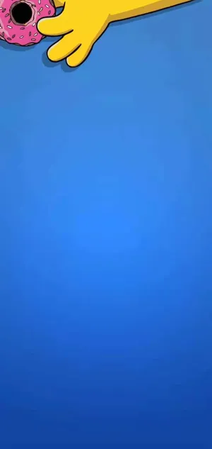 Simpson Hand With Donut Punch Hole 4k Wallpaper