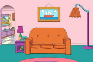 Simpsons Couch Webex Background Wallpaper