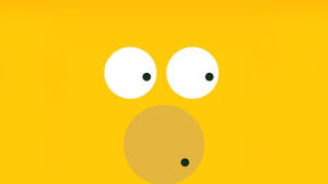 Simpsons Face Cute Yellow Graphic Wallpaper