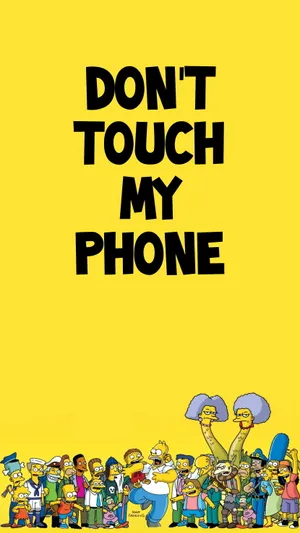 Simpsons Funny Get Off My Phone Wallpaper