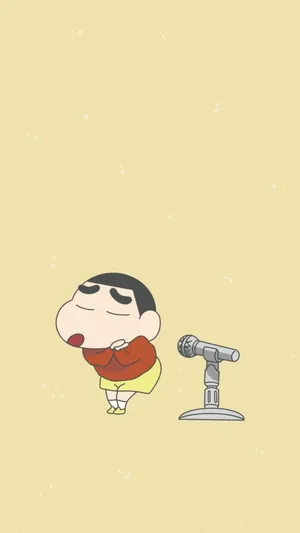 Singing Shinchan Aesthetic Wallpaper