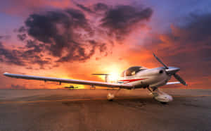 Single Engine Airplane Before Departure Wallpaper