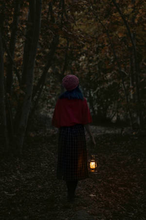 Single Girl Into The Woods Wallpaper