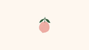 Singular Peach Aesthetic Laptop Wallpaper