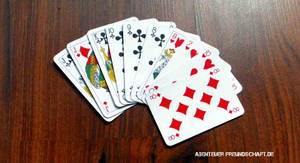 Skat Card Game Hand Fanned Out Wallpaper