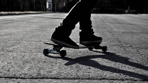 Skateboarding On The Road Wallpaper