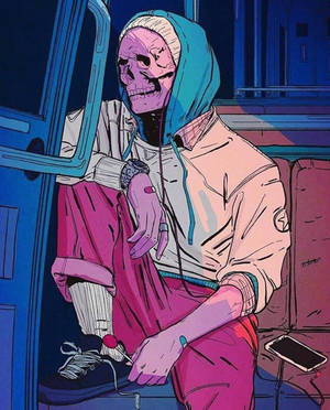 Skeleton Alt Aesthetic Wallpaper