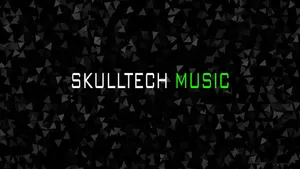 Skulltech Music Logo On A Black Background Wallpaper