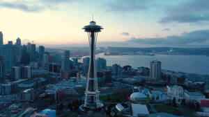 Skyline After Seattle Rain Wallpaper