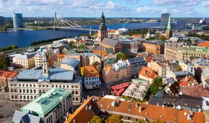 Skyline Of Riga, Latvia Wallpaper
