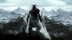 Skyrim Silhouetted Poster Boy Desktop Wallpaper