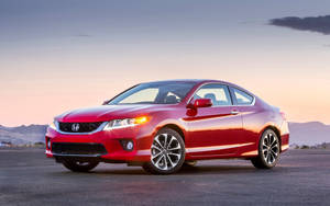 Sleek And Stylish Red Honda Accord Wallpaper