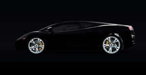Sleek Black Sports Car Profile Wallpaper