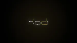 Sleek Kodi Logo With Black Background Wallpaper