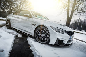 Sleek White M4 Bmw Laptop Wallpaper