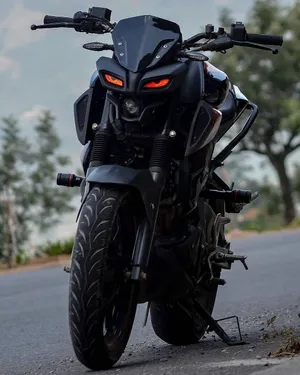 Sleek Yamaha Mt 15 Motorcycle In Action Wallpaper