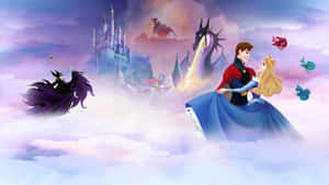 Sleeping Beauty Enchanted In A Magical Slumber Wallpaper