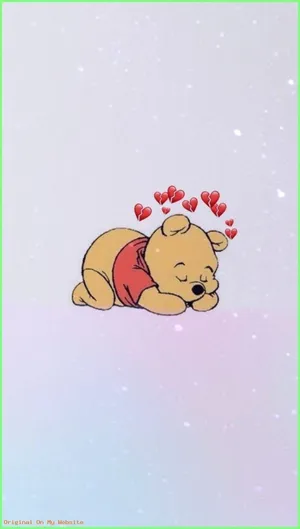 Sleeping Pooh Aesthetic Cartoon Disney Wallpaper