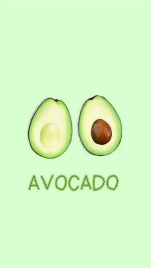 Sliced Ripe Avocado Iphone Wallpaper