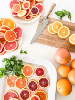 Slices Of Grapefruits Wallpaper