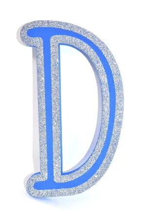 Sliver Glitter Letter D Wallpaper
