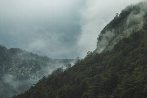 Slovenia Dark Foggy Mountains Wallpaper
