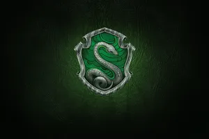 Slytherin Aesthetic Green Leather Texture Wallpaper
