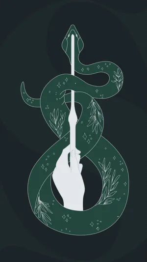 Slytherin Aesthetic Vector Art Wallpaper