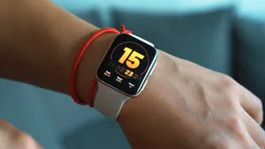 Smartwatch With Silver Band Wallpaper
