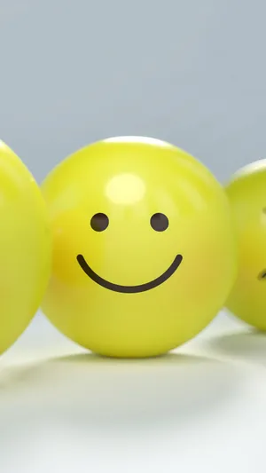 Smile Emoji Soft Balls Wallpaper