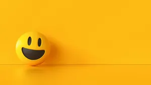 Smile Emoji Yellow Wallpaper