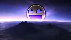 Smiley Face In The Horizon Wallpaper