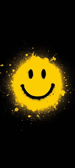 Smiley Face Spray Paint Wallpaper