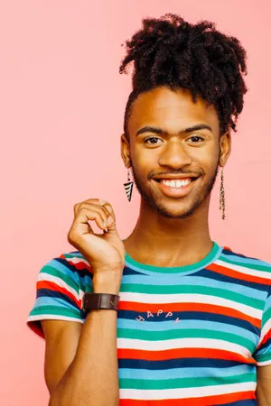 Smiling Guy With Earrings Gay Boys Wallpaper