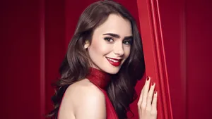 Smiling Lily Collins Beautiful Actress Hd Wallpaper
