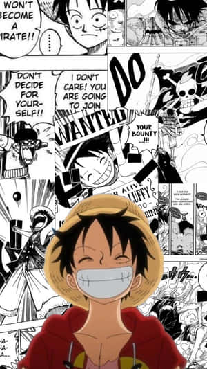 Smiling Luffy One Piece Aesthetic Manga Wallpaper