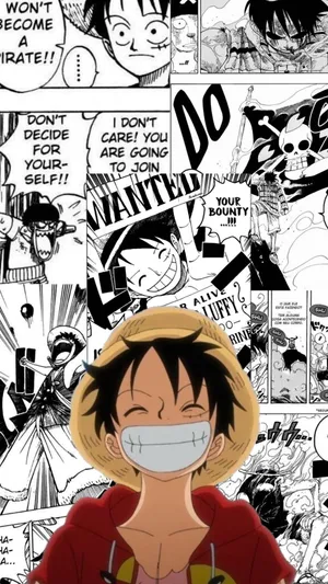Smiling Luffy One Piece Aesthetic Manga Wallpaper