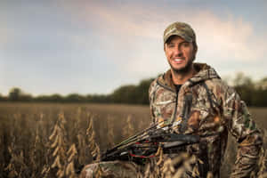 Smiling Man In Hunting Camo Wallpaper