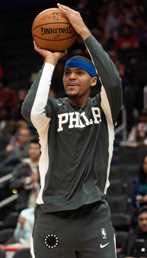 Smiling Tobias Harris Nba Player Philadelphia 76ers Wallpaper