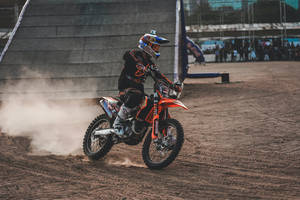 Smoking Dirtbike Wallpaper