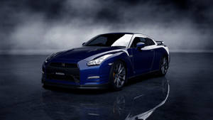 Smoky Blue Nissan Gtr Car Wallpaper