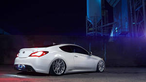 Smooth White Hyundai Car - A Perfect Combination Of Style And Performance Wallpaper