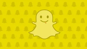Snapchat Ghost Yellow Pattern Wallpaper