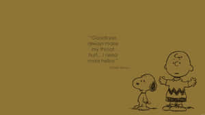 Snoopy_ Charlie_ Brown_ Goodbyes_ Hellos_ Quote Wallpaper