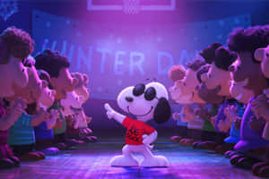 Snoopy Joe Cool Winter Dance Wallpaper