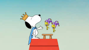 Snoopy Kingand Woodstock Jesters Wallpaper