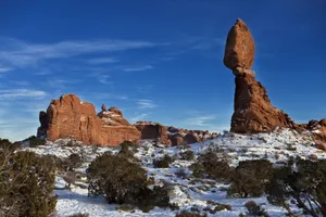 Snow At Arches National Park Wallpaper