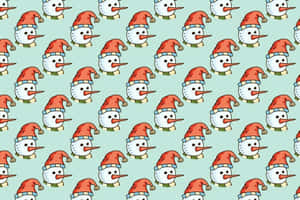 Snowman Christmas Pattern Wallpaper
