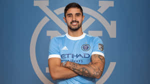 Soccer Player Thiago Martins N Y C F C Jersey Wallpaper